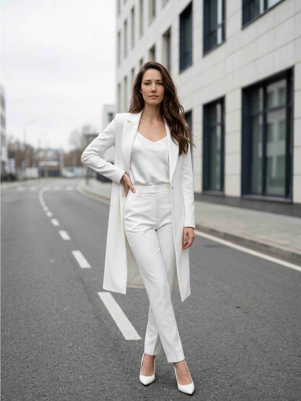 Woman’s midi white jacket